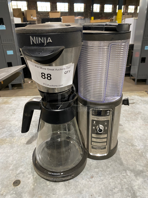 Ninja Countertop Coffee Brewing Machine! With Coffee Pot! Stainless Steel Body! - Image 1 of 7