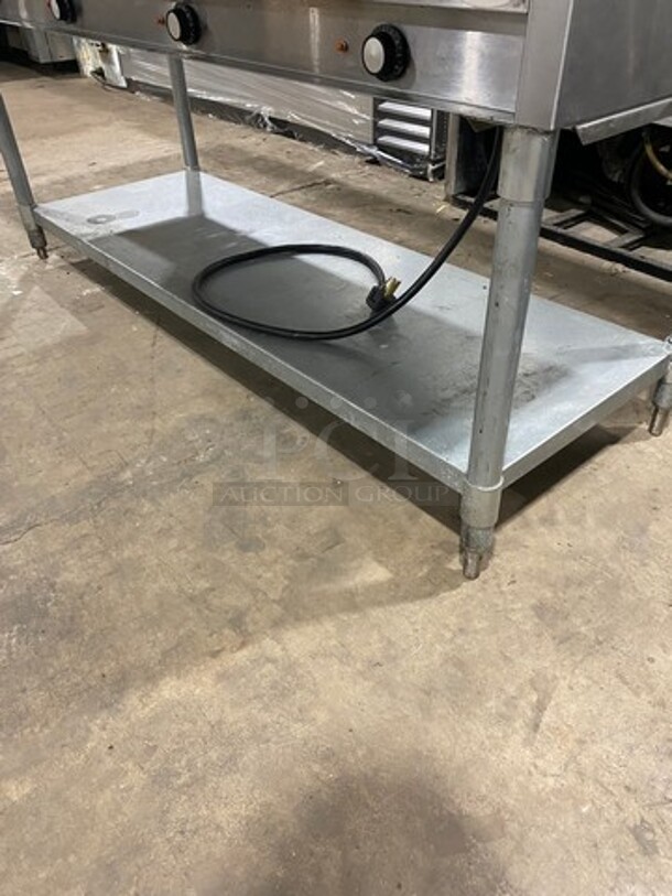 NICE! Eagle Commercial Electric Powered 4 Well Steam Table! With Storage Space Underneath! All Stainless Steel! On Legs! WORKING WHEN REMOVED! Model: DHT4120 SN: 2106100056 120V 60HZ 1 Phase - Image 8 of 10