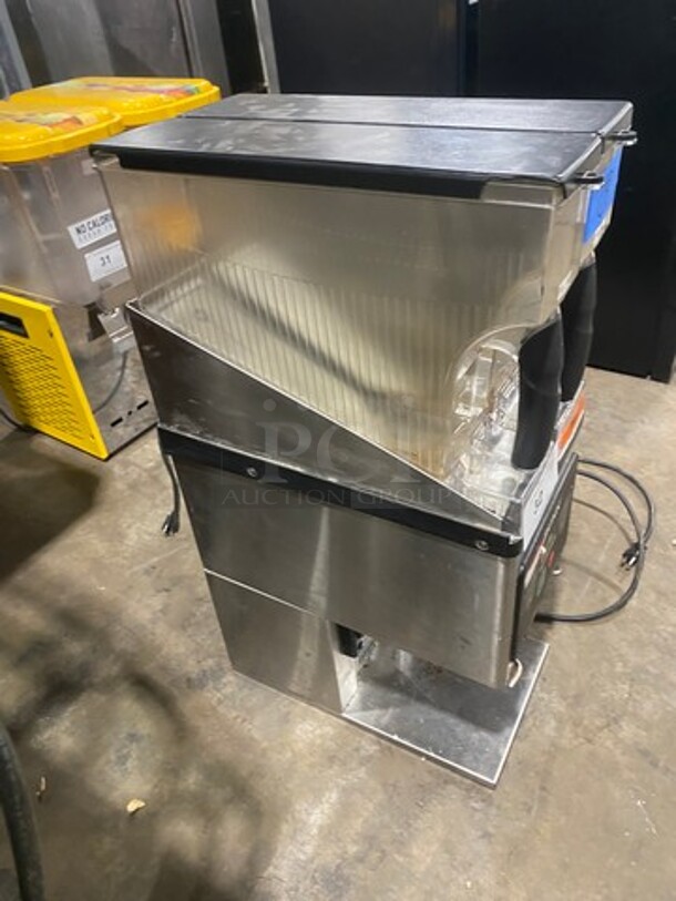 Bunn Commercial Countertop Dual Coffee Bean Grinder Machine! Stainless Steel Body! Model: MHG SN: MHG0005796 120V 60HZ 1 Phase - Image 3 of 8