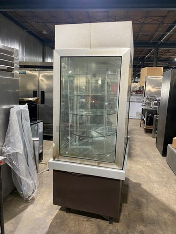 AMAZING! Sava Commercial Refrigerated Pastry/ Bakery Display Case Merchandiser! With Metal Racks! With 5 Tier Display Stand! Glass All Around Showcase Style! With Rear Access Doors! On Legs! - Image 2 of 10