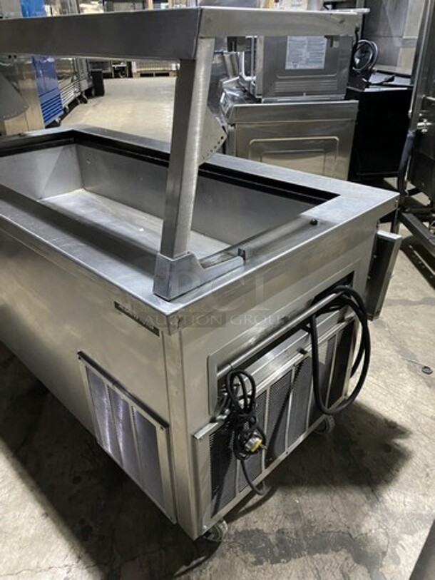 Delfield All Stainless Steel Refrigerated Cold Pan! With Stainless Frame For Sneeze Guard! With Fold Work/Prep Counter! With Underneath Storage! Model SCSC-60 Serial 81724910M! 115V 1 Phase! On Commercial Casters! - Image 2 of 9