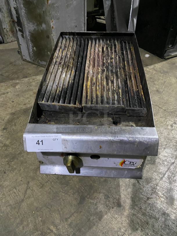 CPG Commercial Countertop Gas Powered Char Broiler Grill! All Stainless Steel!