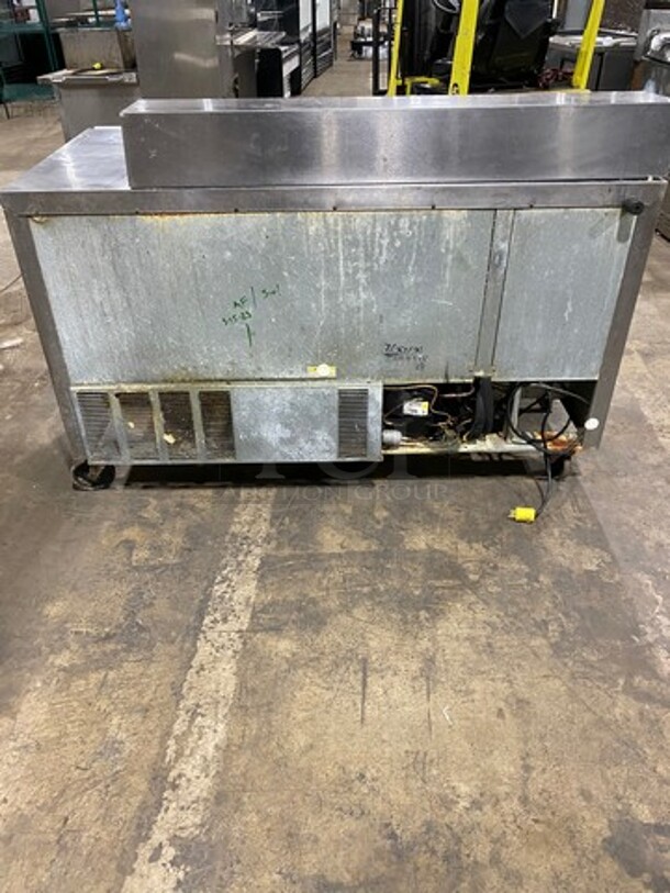 Beverage Air Commercial Refrigerated Sandwich Prep Table! With 2 Door Underneath Storage Space! With Poly Coated Racks! All Stainless Steel! On Casters! Model: SPE6012 115V 60HZ 1 Phase - Image 3 of 10