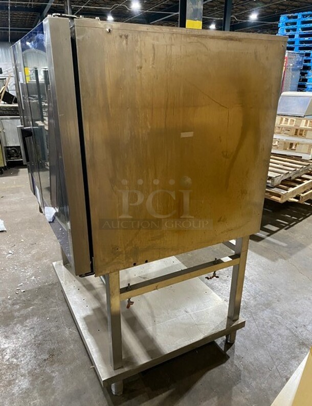 WOW! Electrolux Air-O-Steam Natural Gas Touch Line Combi Convection Oven! With View Through Door! Metal Oven Racks! With Open Underneath Storage Space! All Stainless Steel! On Legs! Model: AOS102GTP1 SN: 20404001 - Image 2 of 10