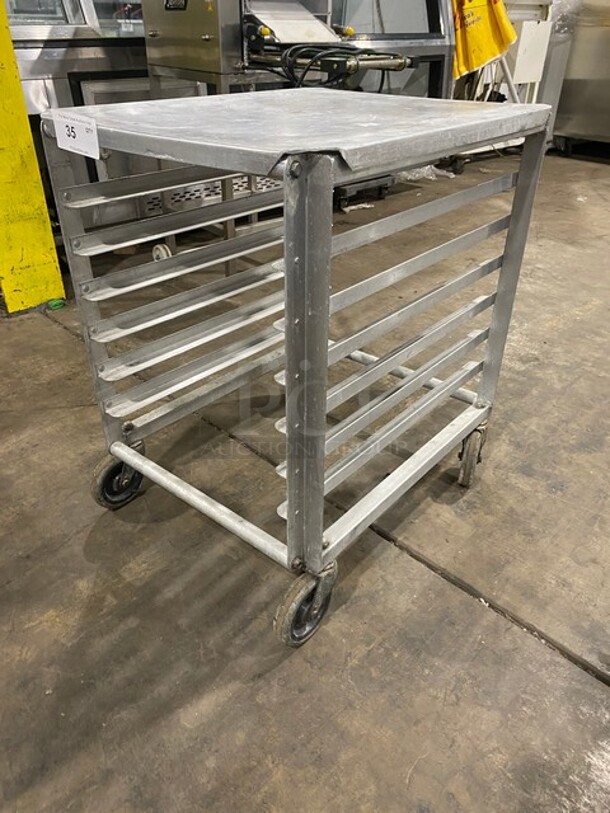 Commercial Undercounter 6 Pan Transport Rack! On Casters!  - Image 6 of 6