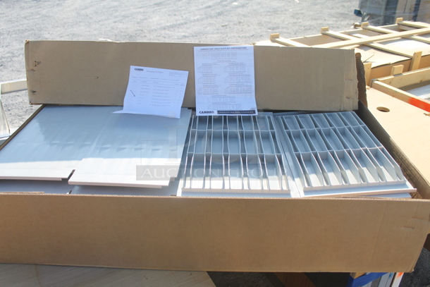 ALL ONE MONEY! Box of BRAND NEW! Cambro Poly Shelf Pieces. - Image 1 of 8