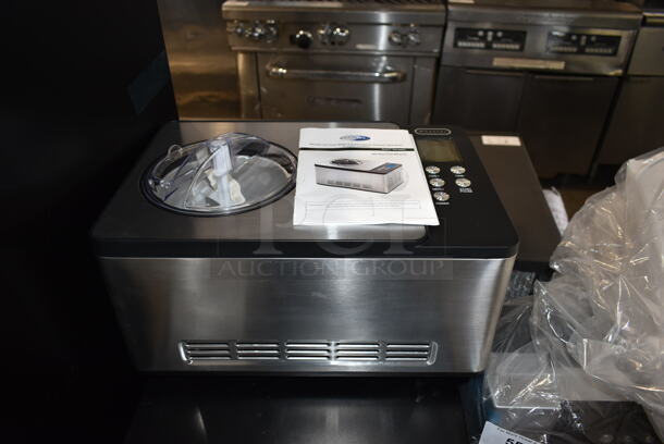 BRAND NEW SCRATCH AND DENT! Whynter ICM-200LS 2.1 Quart Capacity Automatic Compressor Ice Cream Maker in Stainless Steel. 115 Volts, 1 Phase. Tested and Working! - Image 1 of 6