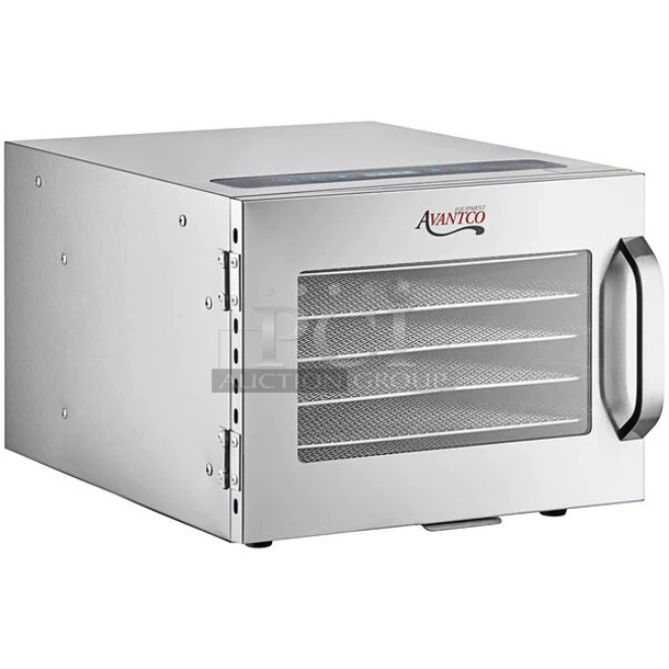 BRAND NEW IN BOX! Avantco 177LT06A Stainless Steel Commercial Food Dehydrator. 120 Volts, 1 Phase. Tested and Only Works On The Highest Heat Setting. - Image 1 of 4