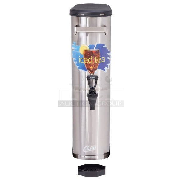 BRAND NEW SCRATCH AND DENT! Curtis TCN 3.5 Gallon Stainless Steel Narrow Iced Tea Dispenser - Item #1112239