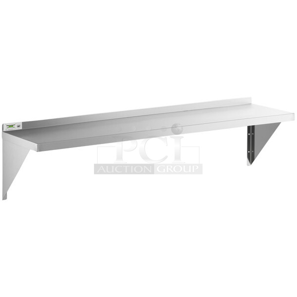BRAND NEW SCRATCH AND DENT! Regency 600WS1560HD 16 Gauge Stainless Steel 15" x 60" Heavy-Duty Solid Wall Shelf - Image 1 of 2