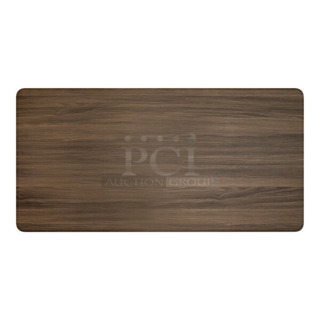 2 BRAND NEW SCRATCH AND DENT! Lancaster Table & Seating 1643672TFDWL  36" x 72" Rectangular Thermo-Formed MDF Table Top with Dark Walnut Finish. 2 Times Your Bid!