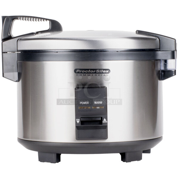 BRAND NEW SCRATCH AND DENT! Hamilton Beach 37540 Stainless Steel Countertop 40 Cup (20 Cup Raw) Rice Cooker / Warmer. 115 Volts, 1 Phase. Tested and Working! - Image 1 of 5