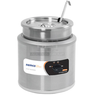 BRAND NEW SCRATCH AND DENT! 2024 Nemco 6100A Stainless Steel Commercial Countertop Soup Kettle Food Warmer Rethermalizer. No Drop In, Lid or Ladle Shown In Gallery. 120 Volts, 1 Phase. Tested and Working!