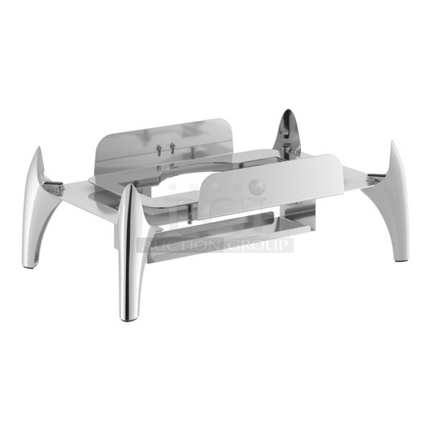 BRAND NEW SCRATCH AND DENT! Acopa 407IND8STAND Voyage 8 Qt. Full Size Chafer Stand with Fuel Holders - Image 1 of 3