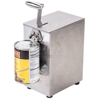 BRAND NEW SCRATCH AND DENT! Edlund 203 Stainless Steel Two-Speed Tabletop Electric Can Opener. 230 Volts, 1 Phase. 