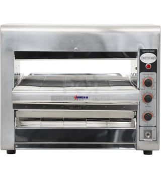 BRAND NEW SCRATCH AND DENT! 2023 Omcan TS-7000 Stainless Steel Commercial Countertop Conveyor Oven. 240 Volts. 