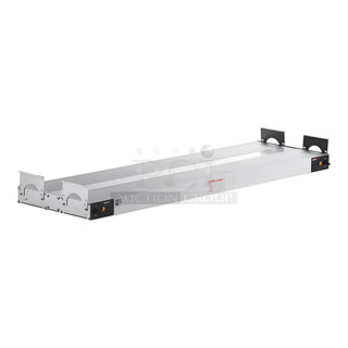 BRAND NEW SCRATCH AND DENT! ServIt 423SW54TLHDBLA 54" Lighted Double Strip Warmer with Dual Toggle Controls. 120 Volts, 1 Phase.