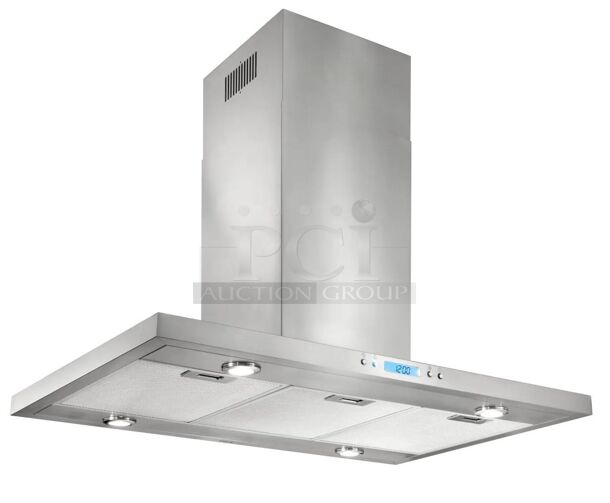 BRAND NEW SCRATCH AND DENT! Best IBF4I36SB Stainless Steel 36 Inch 400 Max Blower CFM Island Range Hood. Stock Picture Used For Gallery Picture. - Image 1 of 10