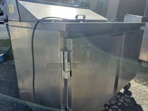 Beverage Air 2 Door Sandwich Table|115V|on Casters!  - Image 4 of 6