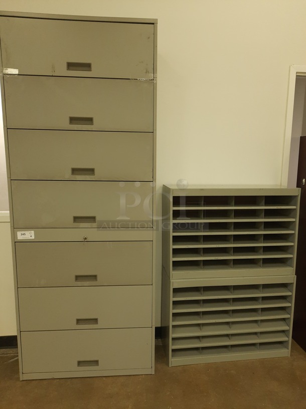 Filing Cabinet and Filing Slots. 
36X15X91 and 37.5X13X51.5. 2 Times Your Bid! (Main Building) 