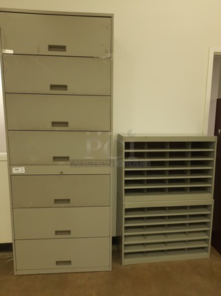 Filing Cabinet and Filing Slots. 
36X15X91 and 37.5X13X51.5. 2 Times Your Bid! (Main Building) 