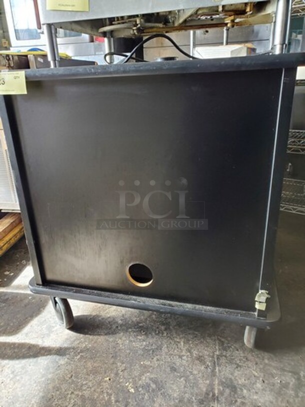 Black stand on casters (missing one door) 31WX27DX34H - Image 5 of 5