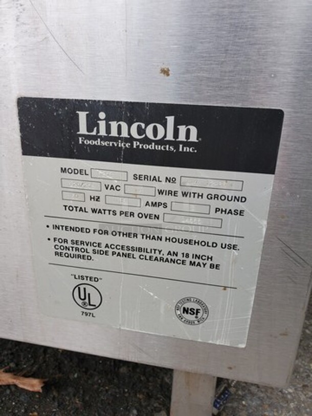 Lincoln 6203 Commercial Oven(Broken Handle) 120/208V - Image 8 of 9