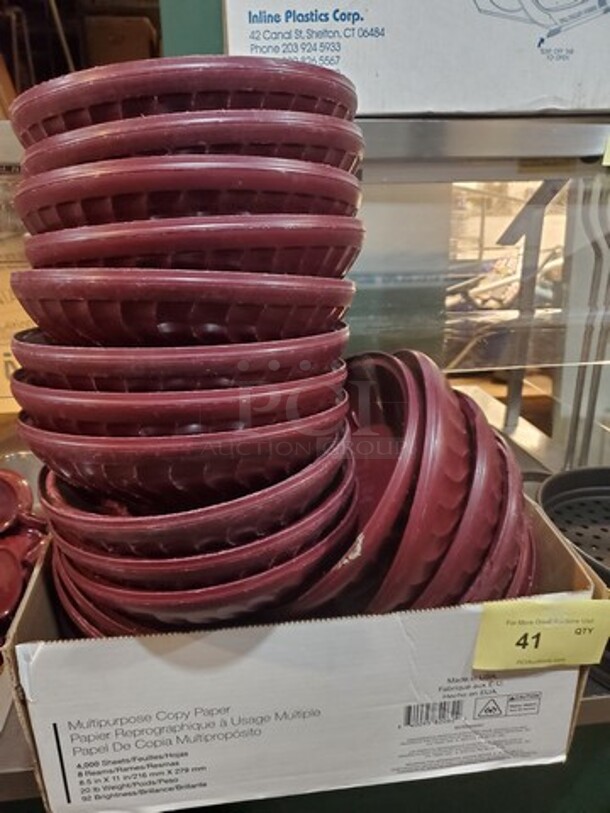 ALL ONE MONEY Dinex Turnbury Insulated Dome for 9" Plates - Cranberry - Image 2 of 6