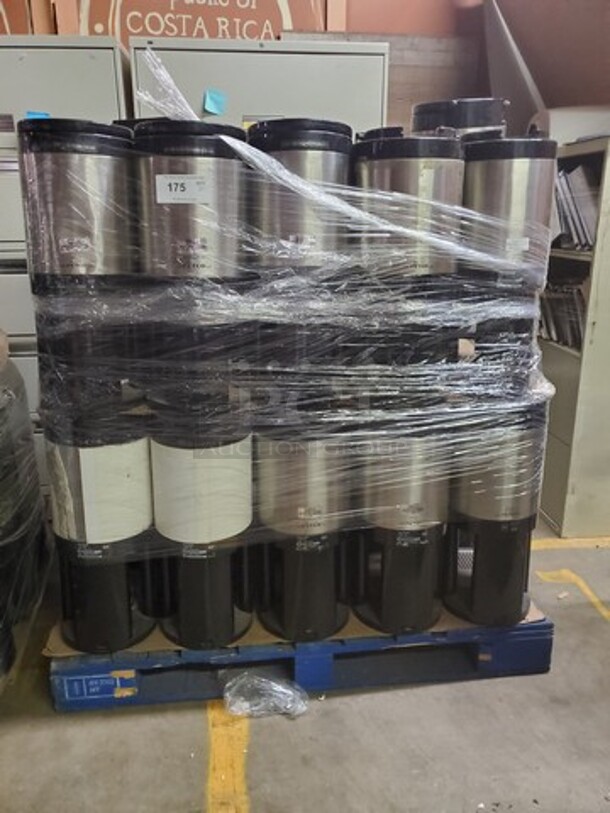 Lot of 30 Fetco LUXUS® Thermal Coffee Dispenser (Some are missing parts) BIDX30  - Image 1 of 2