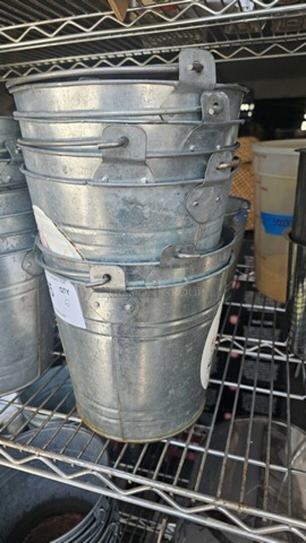 Lot of 6 Round Serving Pails - Image 3 of 3