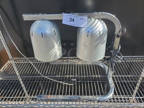 2 Bulb Free Standing Heat Lamp / Food Warmer
500W
20V - Image 1 of 3