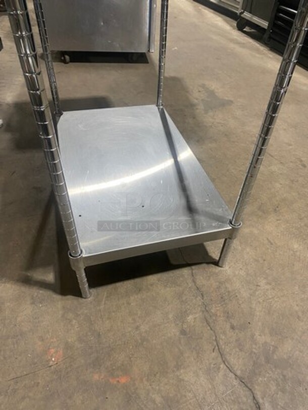 Solid Stainless Steel Work Top/ Prep Table! With Storage Space Underneath! On Legs! - Image 5 of 7