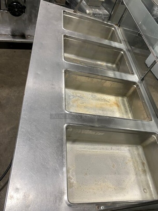 Randell Commercial Electric Powered 4 Well Steam Table! With Sneeze Guard! With Storage Space Underneath! All Stainless Steel! On Casters! Model: 3614 SN: J6593812 208/240V - Image 5 of 10