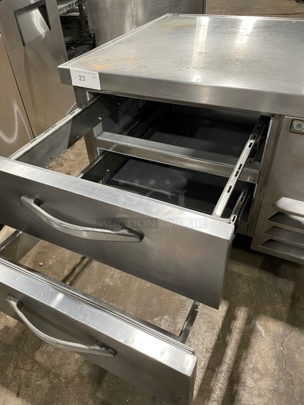 Nice! Beverage Air Commercial Refrigerated 2 Drawer Chef Base! All Stainless Steel! On Casters! 115V 1 Phase! Model: WTRCS36-1-003 SN: 12304156! - Image 5 of 10