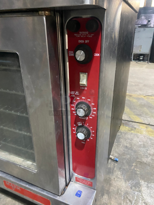 RARE FIND! Blodgett MARK V Commercial Double Deck Electric Powered Convection Oven! With View Through Doors! With Metal Oven Racks! Stainless Steel! On Legs! 2x Your Bid Makes One Unit! Model: Mark V 3 Phase - Image 8 of 9