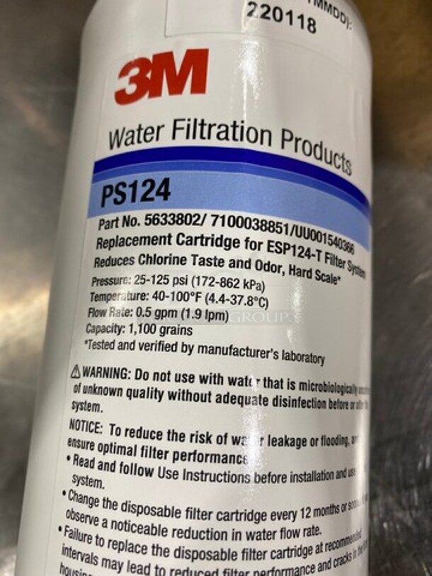 NEW! IN THE BOX! Water Filtration Replacement Cartridge! 4x Your Bid! PLEASE DO RESEARCH BEFORE BIDDING! - Image 5 of 6