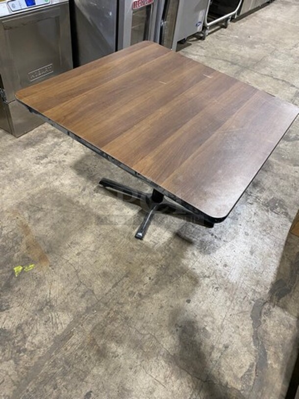 Dark Brown Wooden Pattern Square Table! 2x Your Bid! - Image 5 of 5