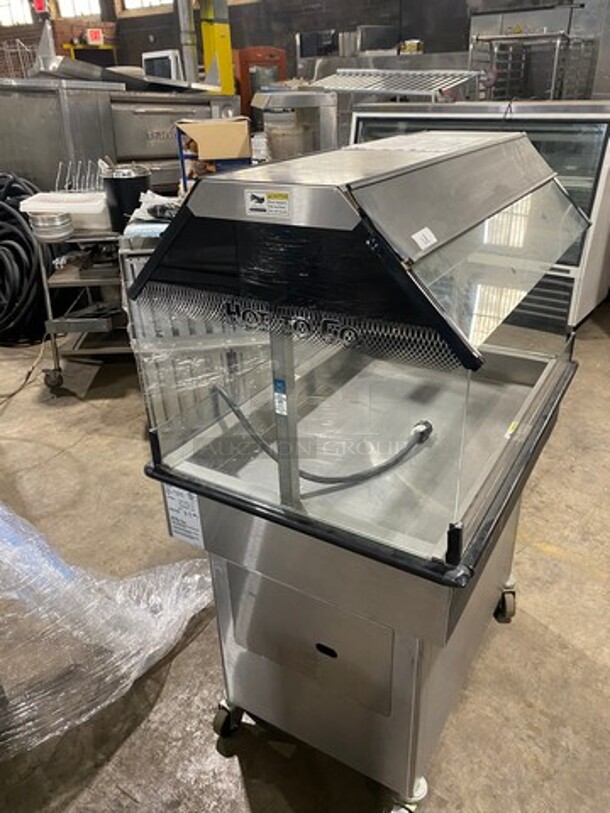 WOW! Royston Commercial Electric Powered Heated Food Display Case Merchandiser! With Sneeze Guard! All Stainless Steel! On Casters! Model: HIMHH1SS362555 120V 60HZ 1 Phase - Image 6 of 9
