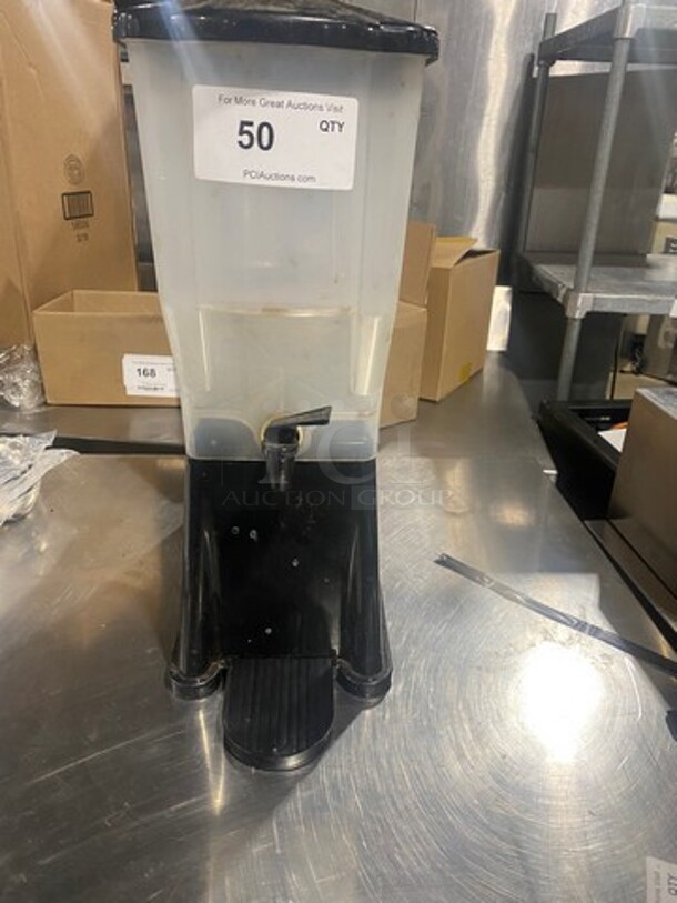 Countertop Beverage Dispenser! Clear And Black Poly!