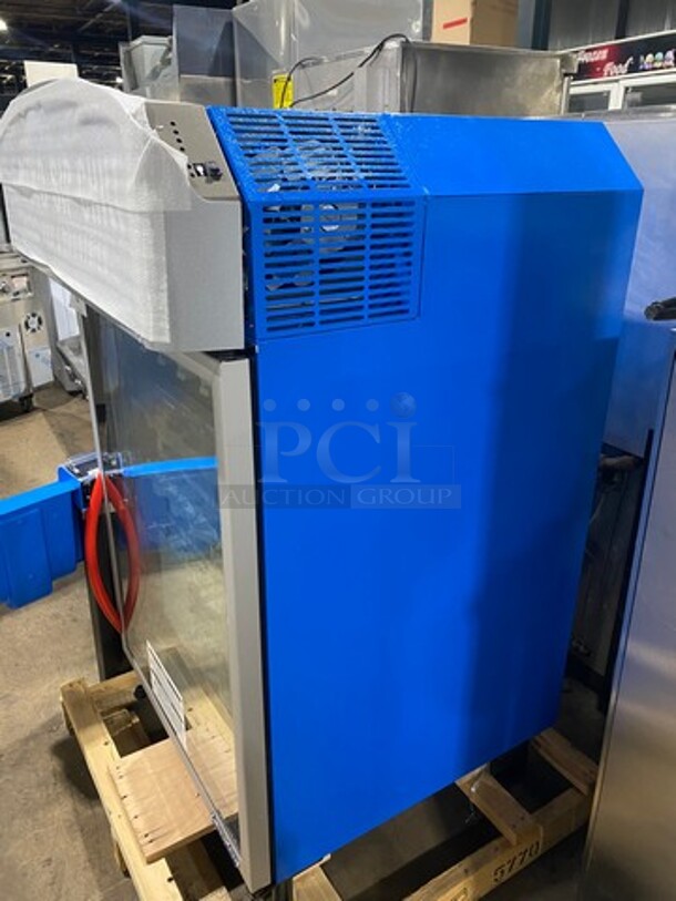 NEW! LATE MODEL! 2021 Minus Forty Commercial Single Door Freezer Merchandiser! With View Through Door! With Drink Racks! On Legs! Model: 11CSGF001C000BLFREALB6 SN: 264865 115V 60HZ 1 Phase - Image 3 of 12