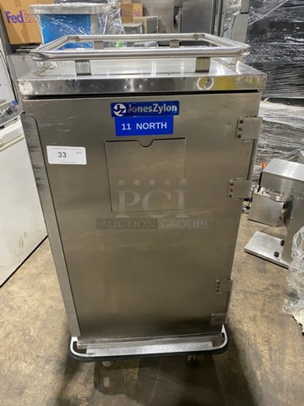 2013 Jones Zylon Commercial Single Door Dry Food Transport Cart! All Stainless Steel! On Casters! Model: ETCUA7 SN: 133831102 - Image 1 of 8