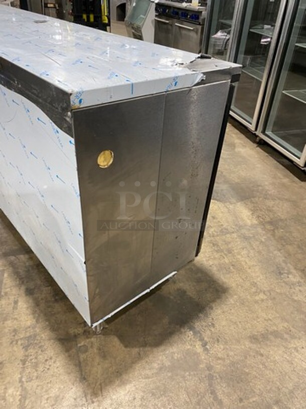 AMAZING! Perlick Commercial 4 Door Bar Back Cooler! With Poly Coated Racks! All Stainless Steel! On Legs! Remote Compressor/No Compressor! Model: BR96 SN: 676683 115V 60HZ 1 Phase - Image 4 of 10