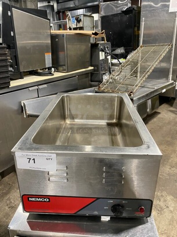 Nemco Commercial Countertop Single Well Food Warmer! All Stainless Steel! Model: 6055A