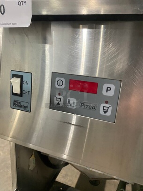 Pitco Frialator Commercial Electric Power Pasta Fryer Cooker! With Frying Basket! All Stainless Steel! On Casters! WORKING WHEN REMOVED! Model: RTE14HH SN: E04HB030104 208 60HZ 3 Phase - Image 7 of 9