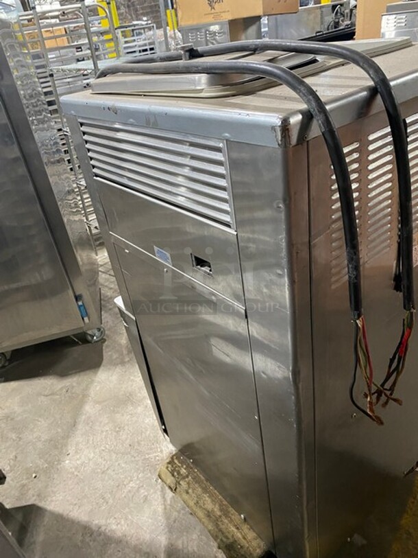 Taylor Commercial Floor Style 2 Flavor Soft Serve Ice Cream Machine! All Stainless Steel! On Casters! Model: Y75433 SN: J2076476 208/230V 60HZ 3 Phase - Image 4 of 10
