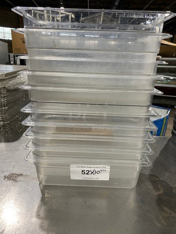 Cambro Assorted Size Clear Food Containers! 10x Your Bid!