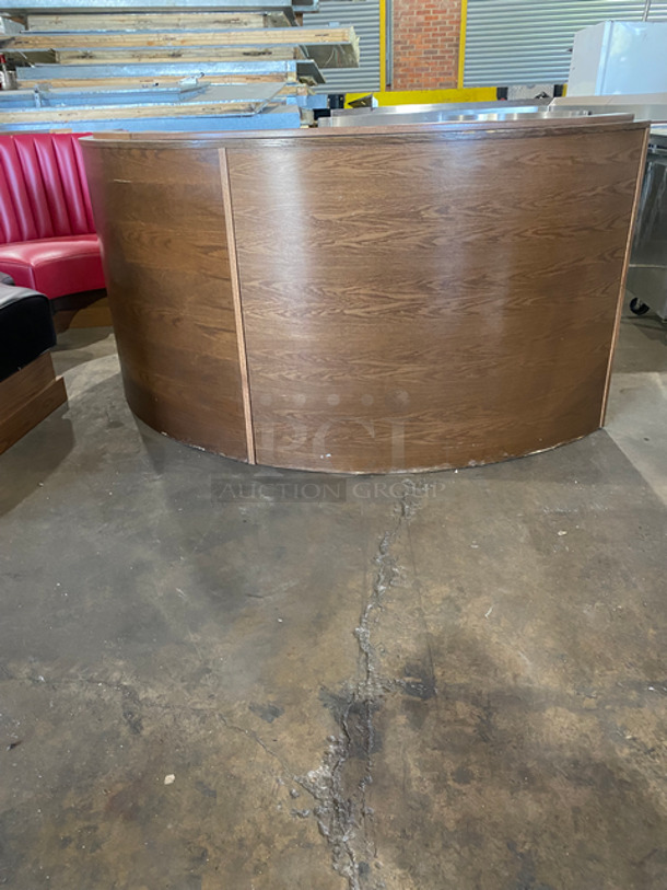 NEW! Single Sided Curved Black Cushioned Booth Seat! With Wooden Outline! Perfect For In The Corner Placement! Can Be Connected With Any Of The Booths Listed! - Image 4 of 6