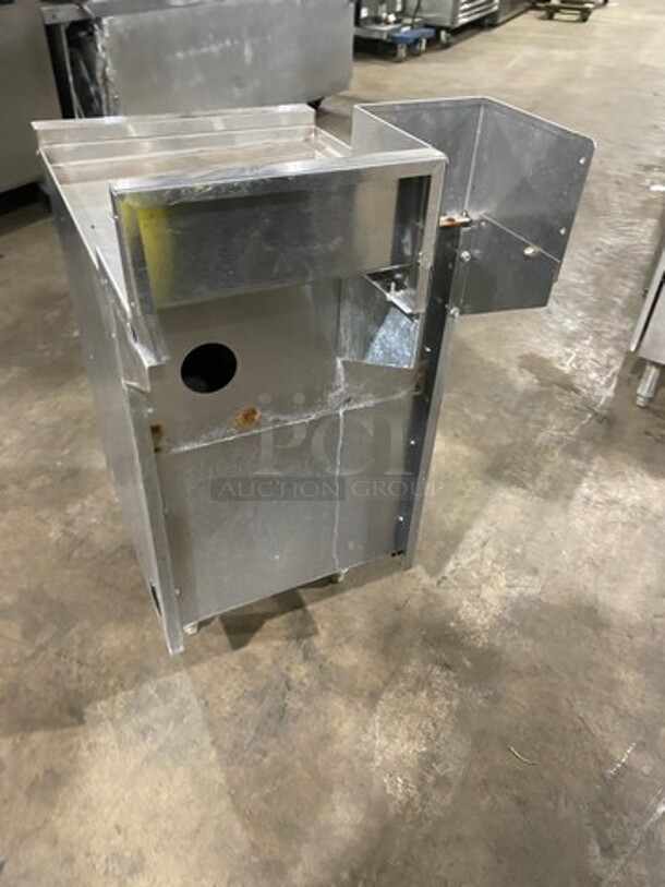 Perlick Under The Counter Drainboard! With Back Splash! With Storage Space Underneath! All Stainless Steel! On Legs! - Image 4 of 7