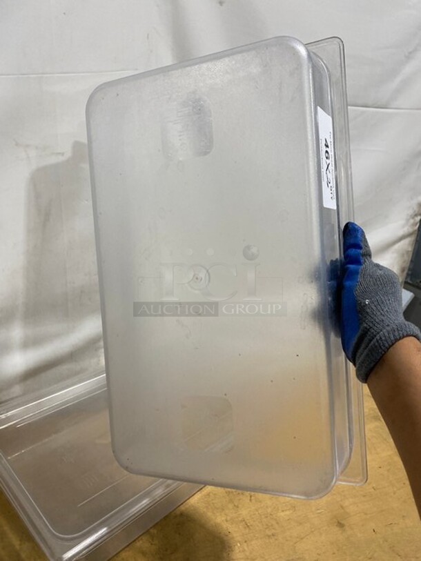 Polycarbonate Clear Food Pans With Lids! 2X Your Bid!  - Image 6 of 9