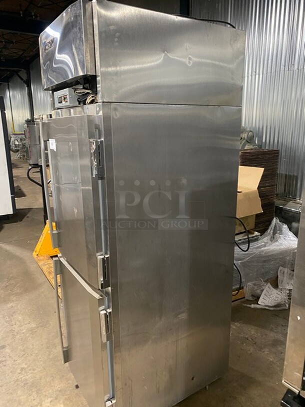 Victory Commercial Reach In Cooler! With 2 Split Doors! All Stainless Steel! On Legs! WORKING WHEN REMOVED! - Image 4 of 11